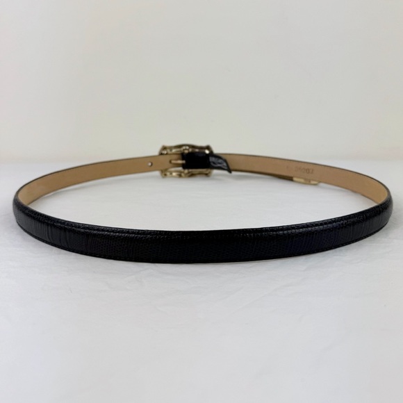 Brighton Snake Embossed Black Leather Belt - Picture 7 of 8